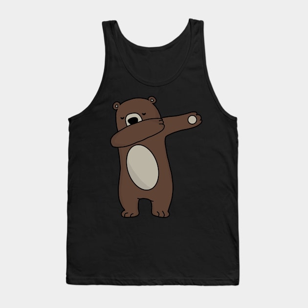 Dabbing Bear Tank Top by TheUnknown93